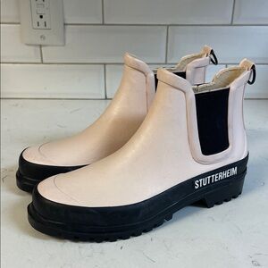 Stutterheim x Novesta Womens Chelsea Rainwalker Boots Pink Chelsea Boots Size 8